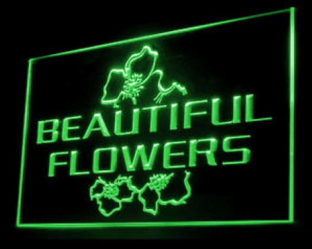 Beautiful Flowers Florist LED Neon Sign